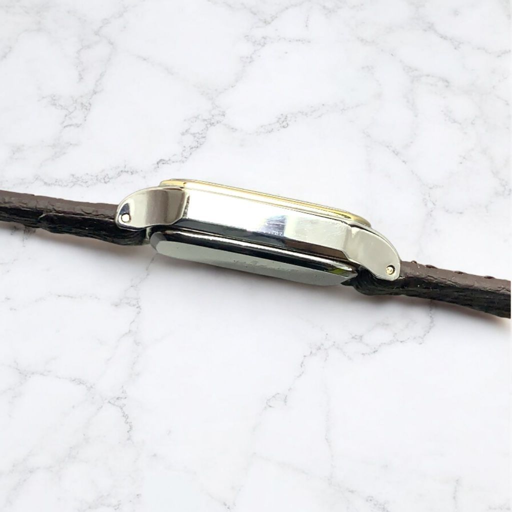 Jam Tangan Wanita - Seiko Tank Spirit Sand Dial Two Tone Circa 1984's Beautiful Vintage Watch Original